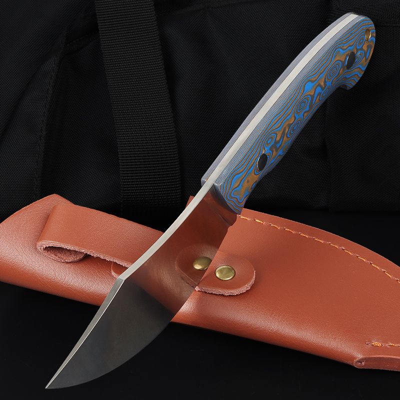 Crescent Blade Colored G10 Handle No Logo Full Tang Fixed Knife UD408800